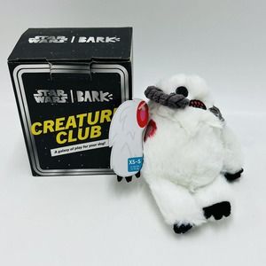 Bark Box XS-S Disarmingly Nice Wampa Plush Dog Toy Star Wars Squeaker Crinkle